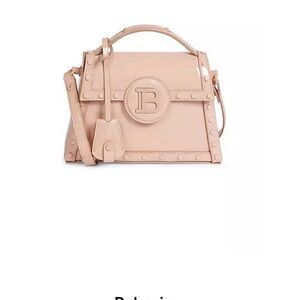 Balmain Blush Pink Top-Handle Crossbody Satchel